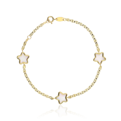 Pulsera Oro 18 k y Nácar "Holy"