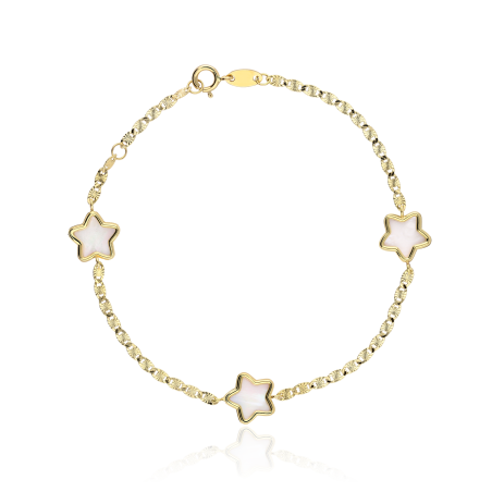 Pulsera Oro 18 k y Nácar "Holy"
