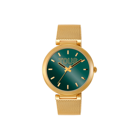 Reloj Tous Mujer S-Mesh Mirror Acero Dorado Esfera Verde 3000142600
