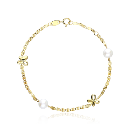 Pulsera Oro 18 k y Perlas cultivadas 16cm "Spirit"