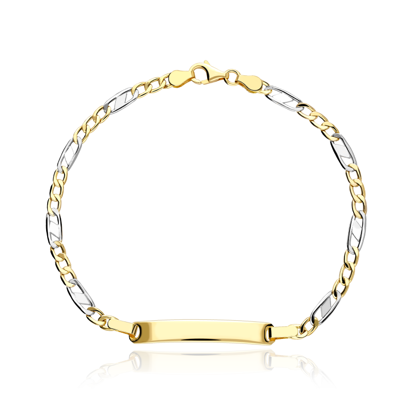 Esclava Bicolor Oro 18k 18.5cm "Sures"