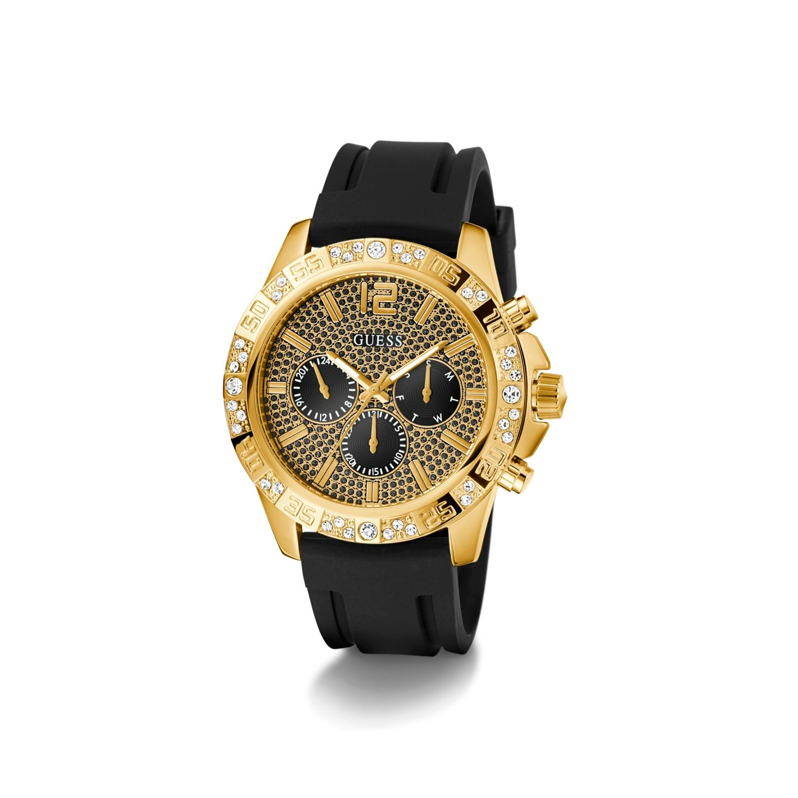 Reloj Guess Hombre Majestic Cronógrafo Negro y Dorado GW0909G2
