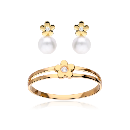 CONJUNTO "AMIENS" ORO 18K Y DIAMANTES