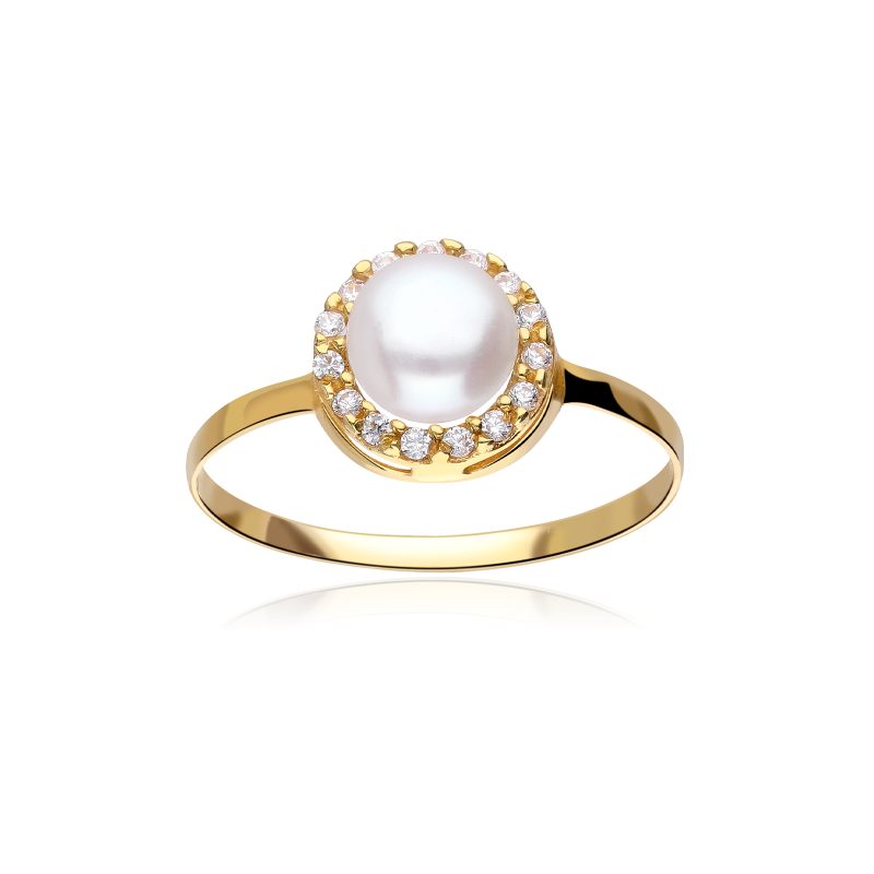 ANILLO "DUBBO" ORO 18K Y PERLA CULTIVADA