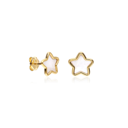 Pendientes Oro 18k y nácar "Holy"