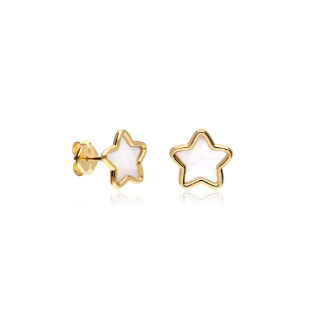 Pendientes Oro 18k y nácar "Holy"