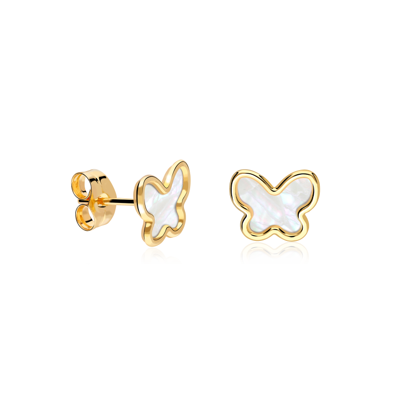 Pendientes Oro 18k y nácar "Nacre"