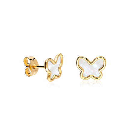 Pendientes Oro 18k y nácar "Nacre"