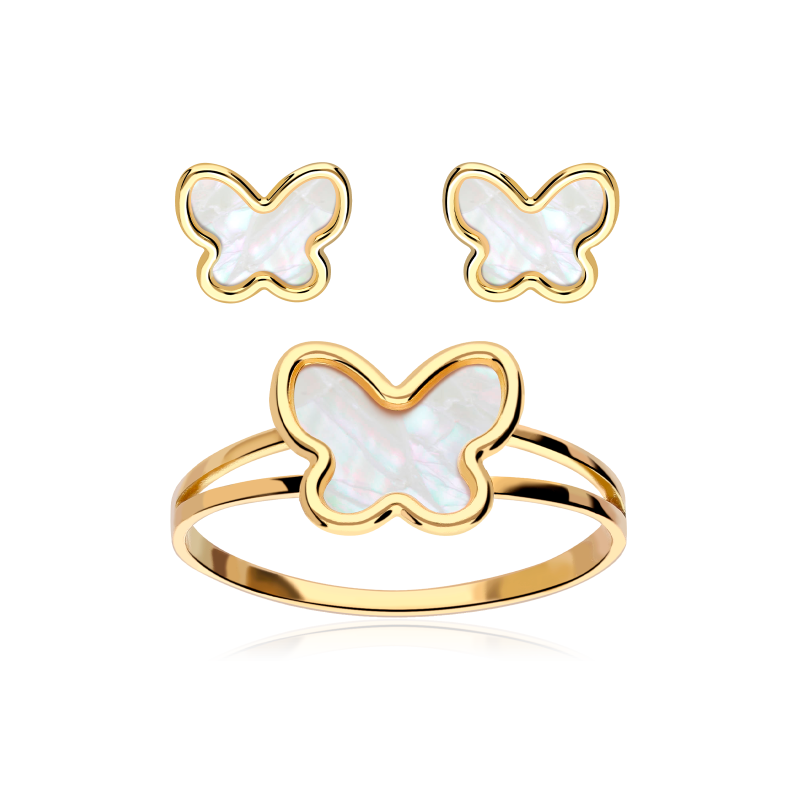Conjunto "Nacre" Oro 18k y nácar natural