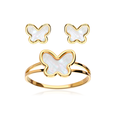 Conjunto "Nacre" Oro 18k y nácar natural