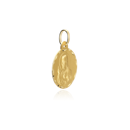Medalla Oro 18k 16mm "Corazón de Jesús"