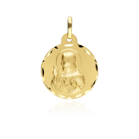 Medalla Oro 18k 22mm "Corazón de Jesús"