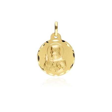 Medalla Oro 18k 18mm "Corazón de Jesús"