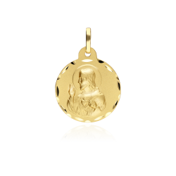 Medalla Oro 18k 20mm "Corazón de Jesús"