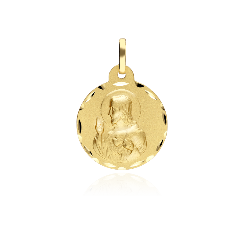 Medalla Oro 18k 20mm "Corazón de Jesús"