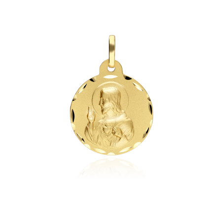 Medalla Oro 18k 20mm "Corazón de Jesús"