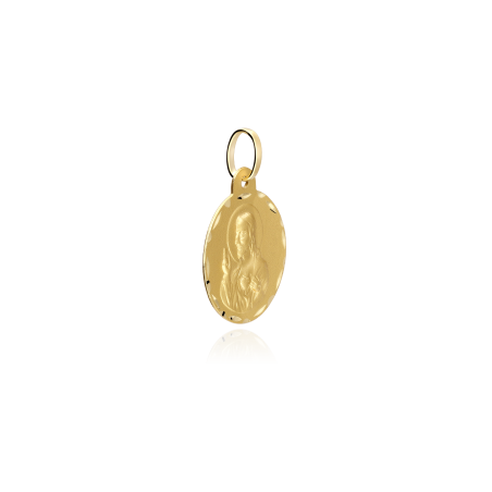 Medalla Oro 18k 14mm "Corazón de Jesús"