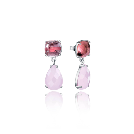 Pendientes Viceroy Mujer Plata y Piedra Rosa 9029E000-47
