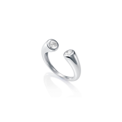 Anillo Viceroy Mujer Plata Abierto Doble Circonita 7107A0