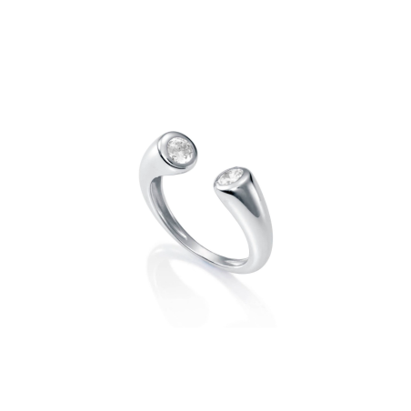 Anillo Viceroy Mujer Plata Abierto Doble Circonita 7107A0