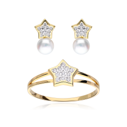 Conjunto "Sparkle" oro 18k