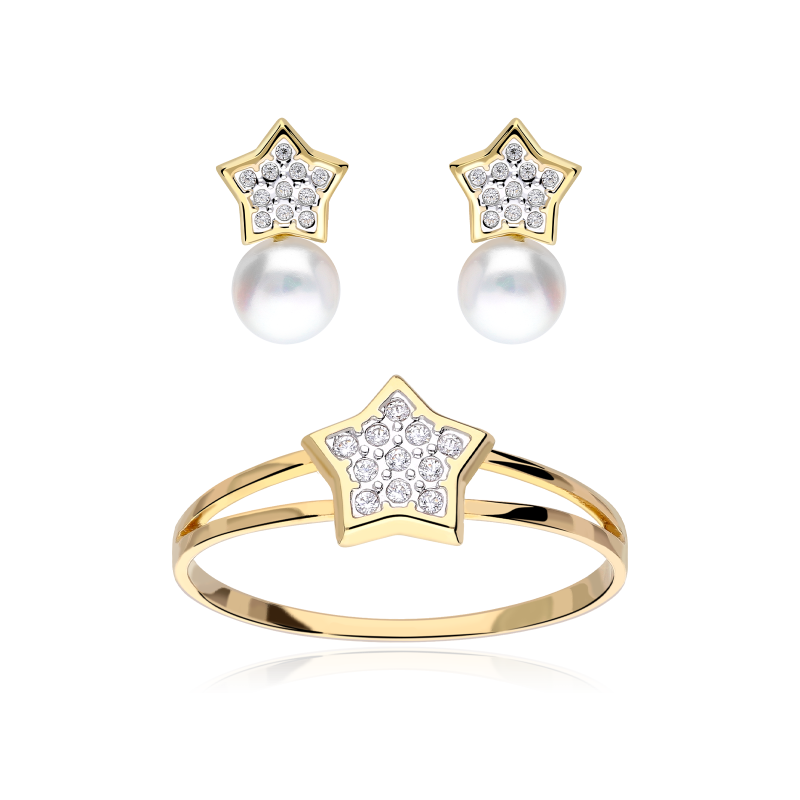 Conjunto "Sparkle" oro 18k