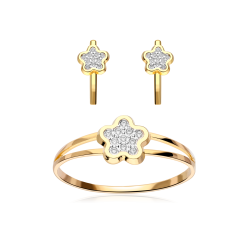 Conjunto "Camila" oro 18k con circonitas