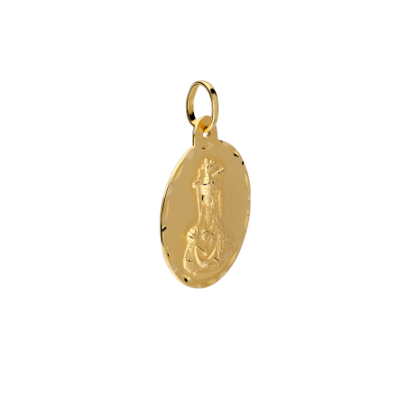 Medalla Oro 18k 24mm "Virgen de las Angustias"