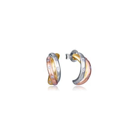 Pendientes Viceroy Mujer Plata Aros Abiertos Tricolor 2310E100-30