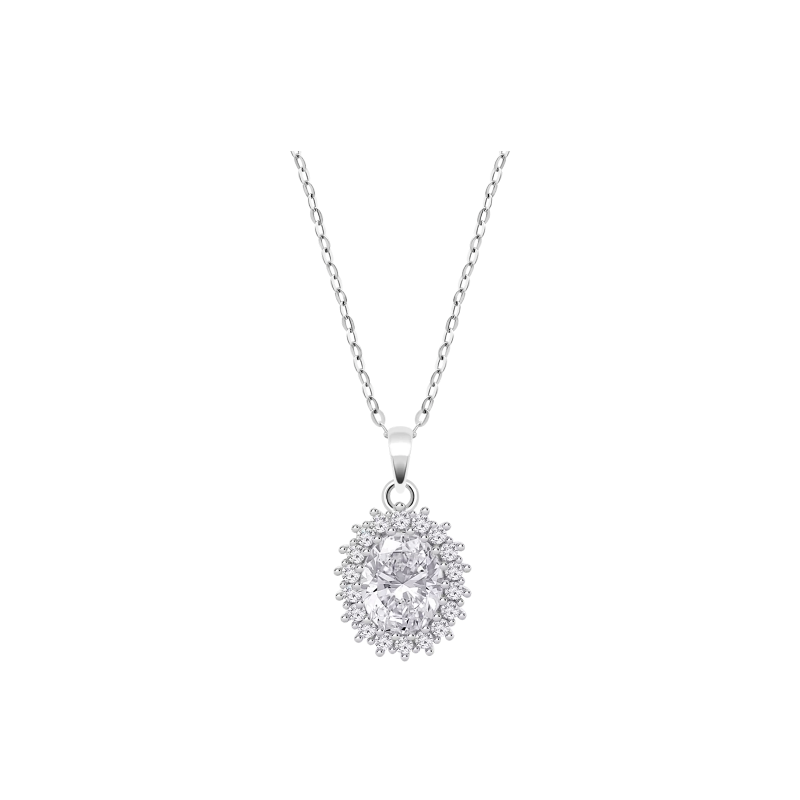 Collar Lotus Silver Mujer Plata y Circonitas LP3459-1/2