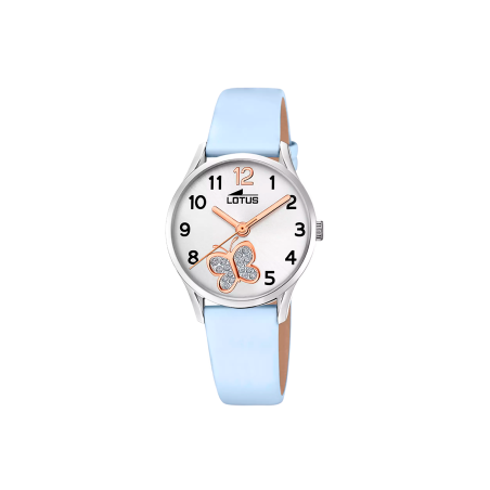 Reloj Lotus Niña Esfera Blanca Mariposa y Circonitas 18406/G