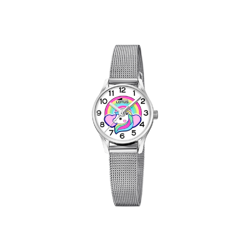Reloj Lotus Niña Acero Malla Milanesa y Arcoíris 18571/M