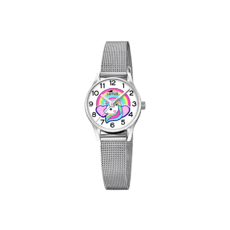 Reloj Lotus Niña Acero Malla Milanesa y Arcoíris 18571/M