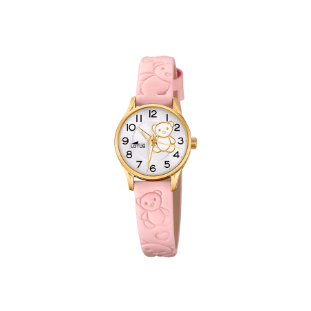 Reloj Lotus Niña Esfera Oso Dorado 18574/G