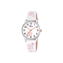Reloj Lotus Infantil Niña Esfera Blanca y Flor 18863/1