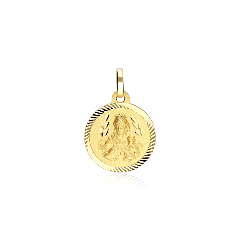 Medalla Oro 18k 16mm "Virgen del Carmen"