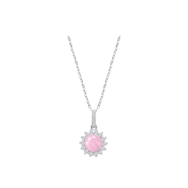 Collar Lotus Silver Mujer Colors Rosado LP3791-1/1