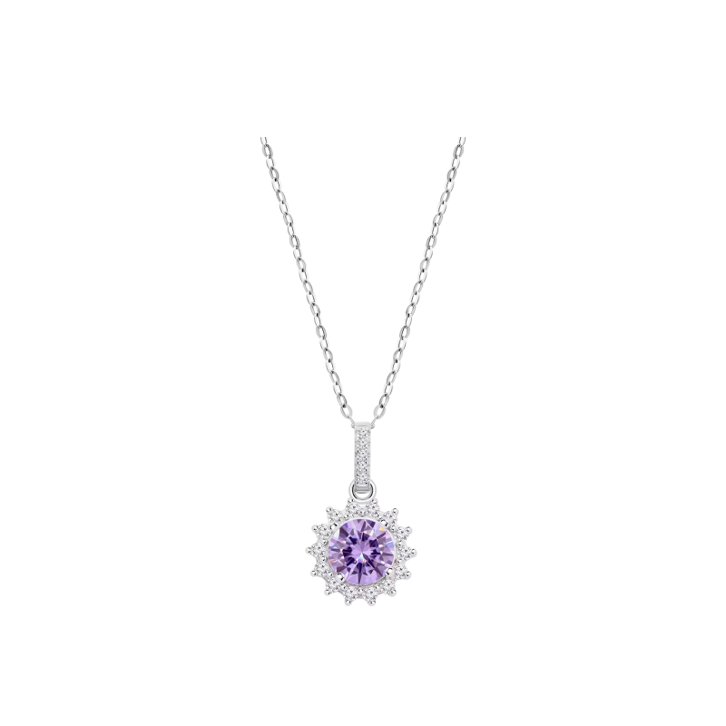 Collar Lotus Silver Mujer Colors Morado LP3791-1/2