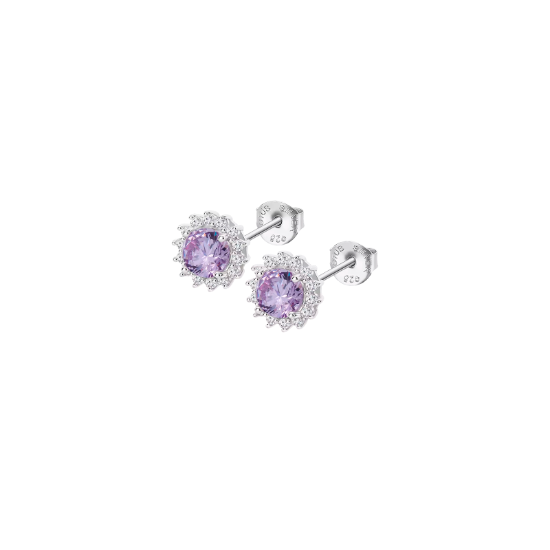 Pendientes Lotus Silver Mujer Colors Morado LP3791-4/2