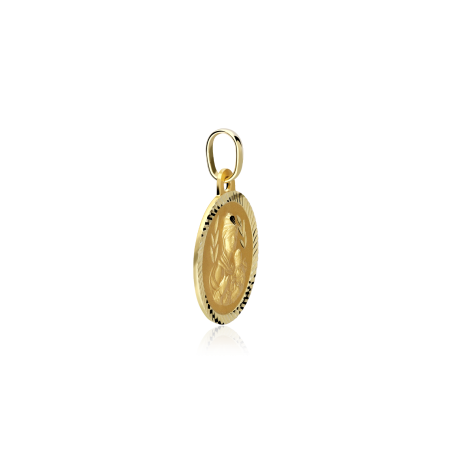 Medalla Oro 18k 16mm "Virgen del Carmen"