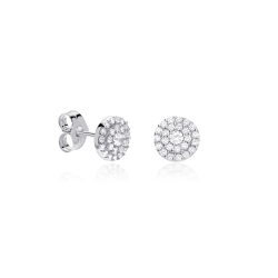 PENDIENTES "ROSSETTI PRO" ORO BLANCO 18K Y CIRCONITAS