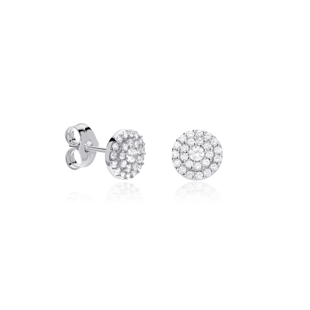PENDIENTES "ROSSETTI PRO" ORO BLANCO 18K Y CIRCONITAS