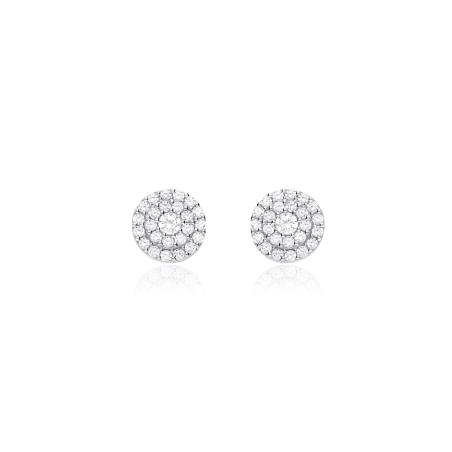PENDIENTES "ROSSETTI PRO" ORO BLANCO 18K Y CIRCONITAS