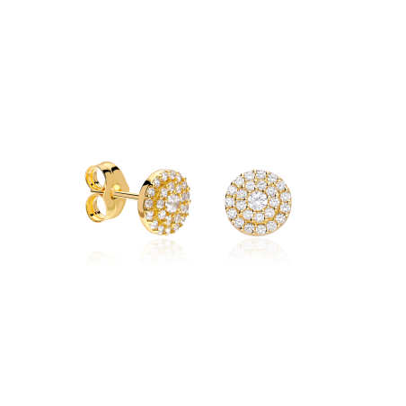 Pendientes Oro 18k y circonitas "Rossetti Pro"