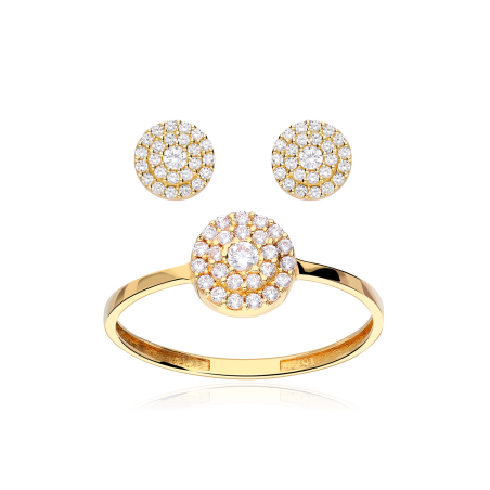 CONJUNTO "ROSSETTI PRO" ORO 18K Y CIRCONITAS