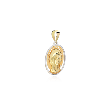 Medalla Oro 18k Virgen Niña "Lucía"