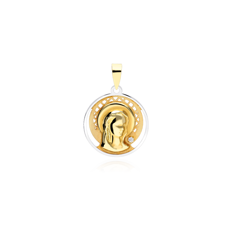 Medalla Oro 18k Virgen Niña "Lucía"