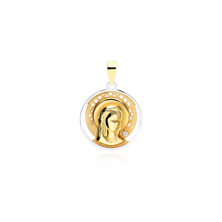 Medalla Oro 18k Virgen Niña "Lucía"