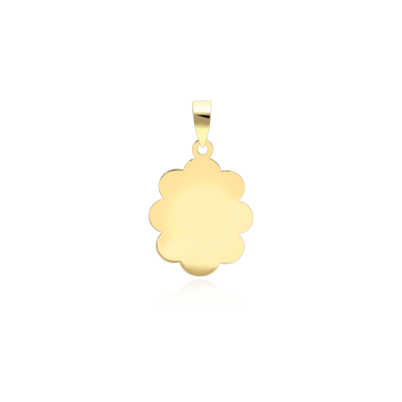 Medalla Virgen Niña de Oro Bicolor 18k