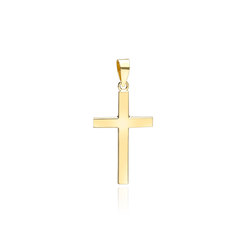 Colgante Cruz Lisa  de Oro 18k.